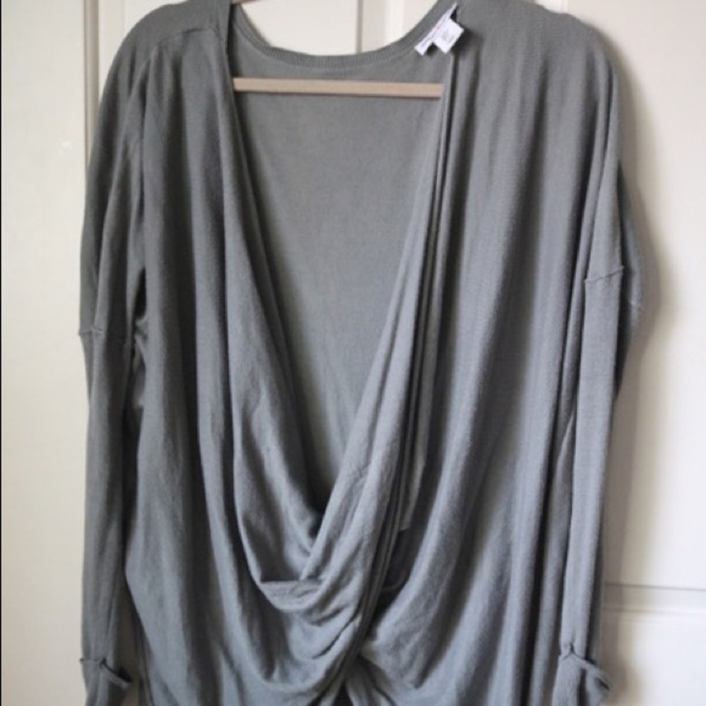 Scoop Neck Olive Blouse